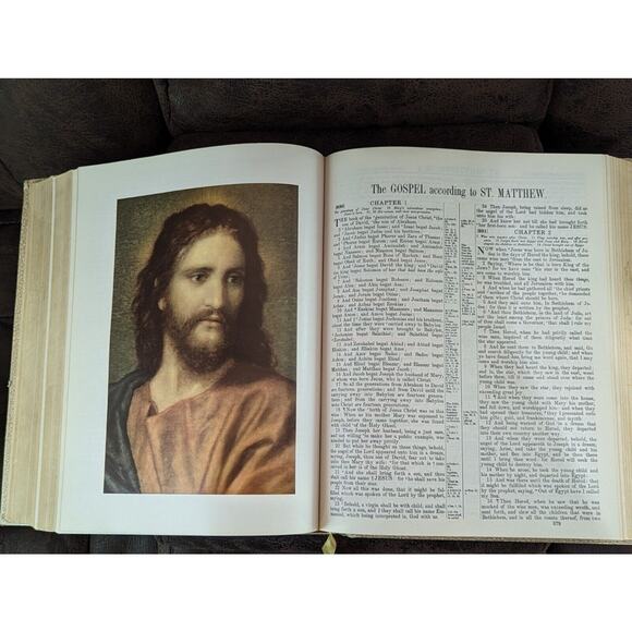 HOLY BIBLE RED LETTER SPECIAL BLUE RIBBON SCHOOL AND LIBRARY REFERENCE 1965-66 - Picture 13 of 16